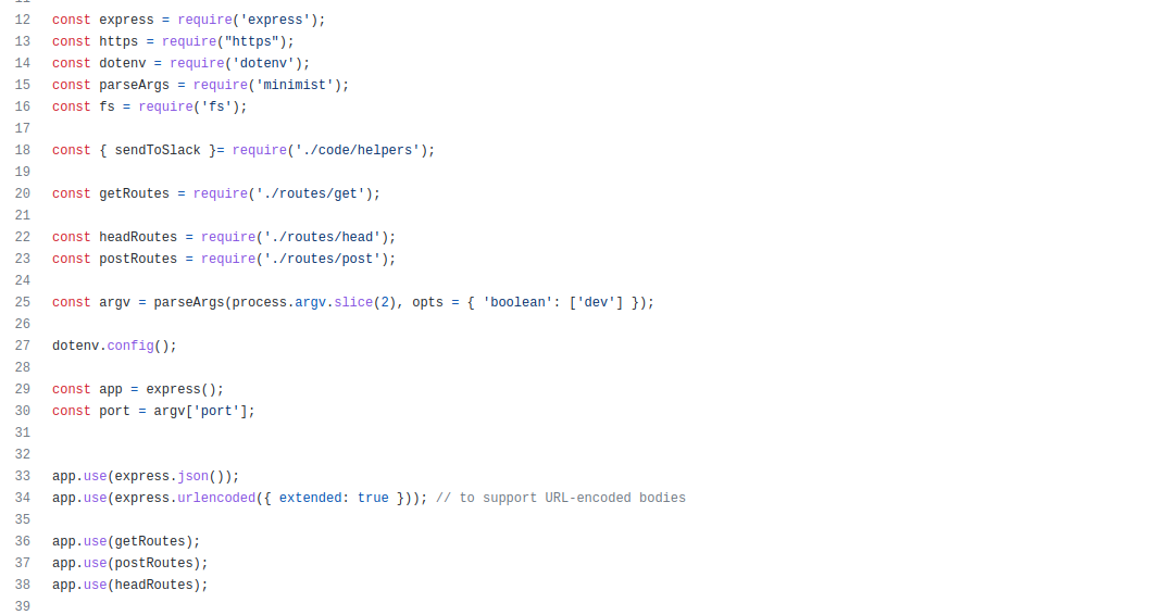 A screenshot of Javascript code.